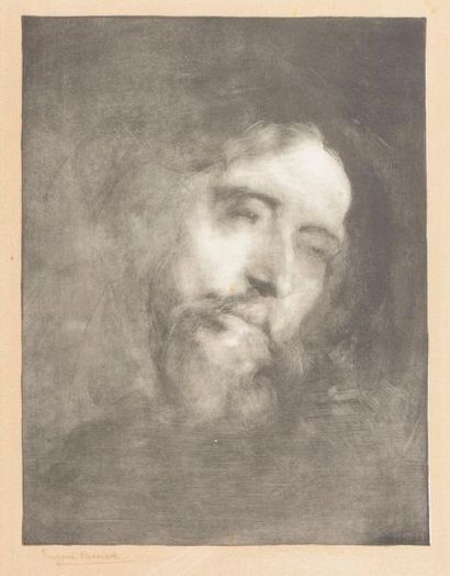null Eugène Carrière (1849-1906) 
Alphonse Daudet. 1893. Lithographie. 305 x 395....
