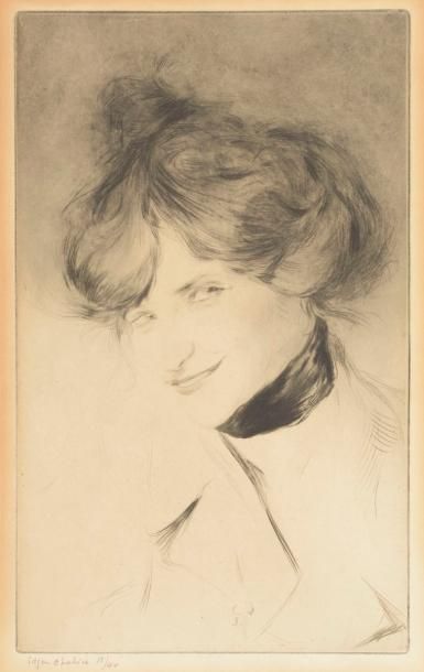 null Edgar Chahine (1874-1947) 
Marie (Mary Jacobson). 1903. Pointe sèche. 200 x...
