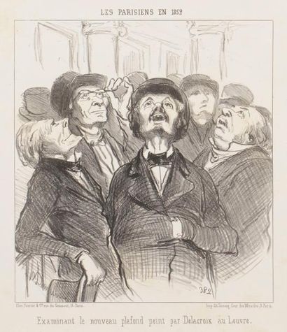 null Honoré Daumier (1808-1879) 
Les Parisiens en 1852, pl. 4 à 9 et 11. 1852. Lithographie....