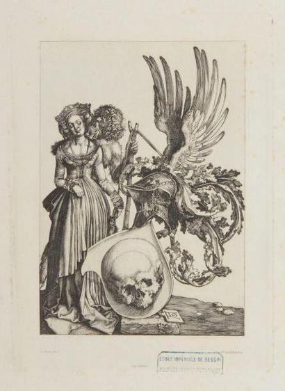 null Albrecht Dürer (1471-1528) (d’après)
Les Armoiries à la tête de mort. Vers 1880....