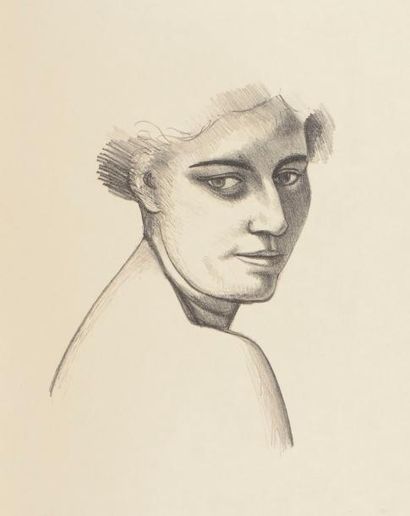 null André Derain (1880-1954) 
Femme de trois-quarts à droite. (Pl. pour Métamorphoses)....
