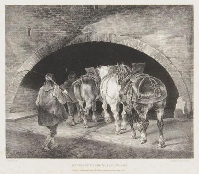 null Théodore Géricault (1791-1824) 
Entrance to the Adelphi Wharf. 1821. Lithographie....