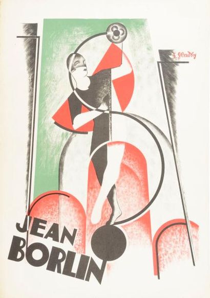 null Serge Gladky (1880-c. 1930) 
Jean Borlin. Affiche. 1929. Lithographie. [545...