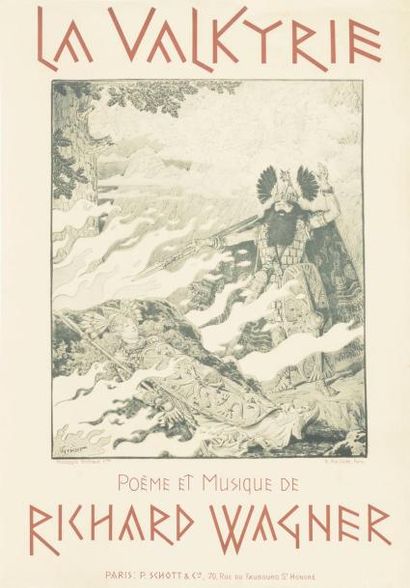 null Eugène Grasset (1845-1917) 
La Valkyrie / Poème et musique de Richard Wagner....