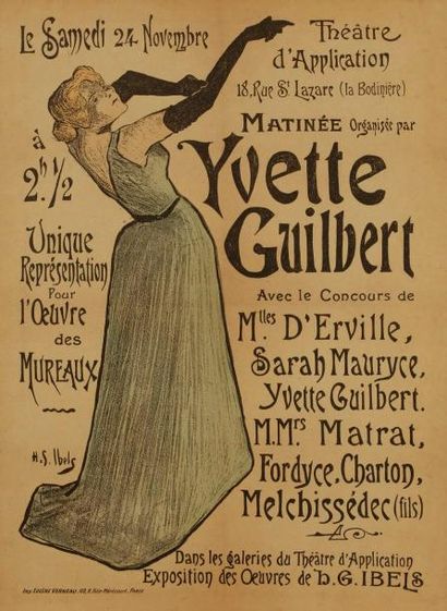 null Henri-Gabriel Ibels (1867-1936) 
Yvette Guilbert. Affiche pour le Théâtre d’Application...