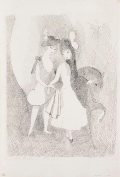 null Marie Laurencin (1883-1956) 
Le Poney (2e pl.). 1924. Lithographie. 218 x 280....