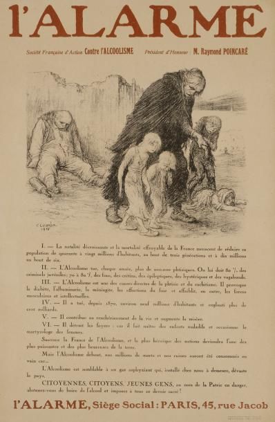 null Charles Léandre (1862-1934) 
L’Alarme. Société Française d’Action contre l’Alcoolisme....