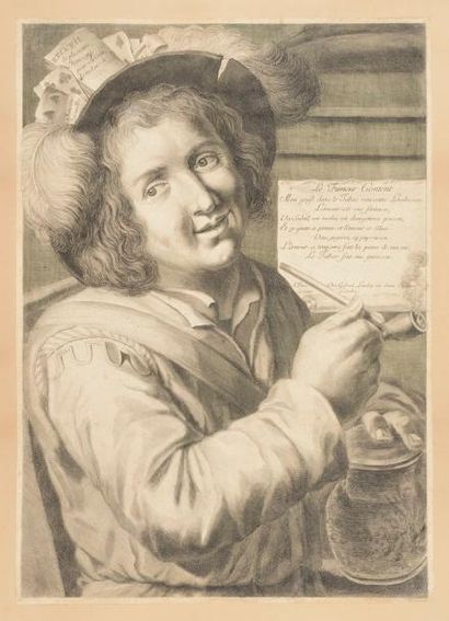 null Gabrielle Landry, éd. (c. 1670- c. 1740)
Le Fumeur content ; Le Buveur à la...