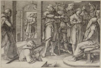 null Lucas de Leyde (1494-1533)
Joseph raconte ses songes à Jacob en présence de...