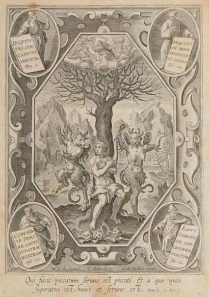 null Karel van Mallery (1571-1635) et al. 
Peccati fomes vincula poena medela. Burin...