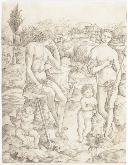 null Cristoforo di M. ou Cristofano Robetta (c.1462-c.1534)
Adam et Ève et leurs...
