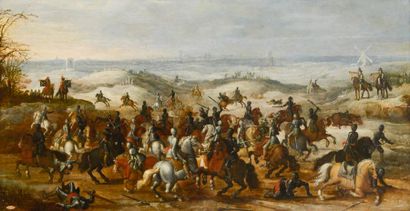 null Sébastien VRANCX (Anvers 1573 ou 1578 - 1647)
Bataille de Leckerbetken
Panneau...