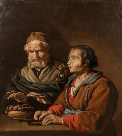 null Attribué à Matthias STOMER (Amersfoort 1600 - en Sicile après 1650 ?)
Couple...