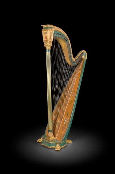 null Harpe chromatique système Gustave Lyon, fabriquée à Paris vers 1900.
Harpe dite...