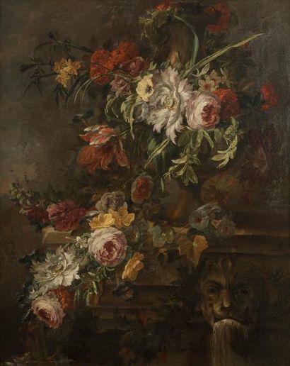 null Attribué à Jean Baptiste BOSSCHAERT (1667 - 1746)
Bouquet sur un entablement...