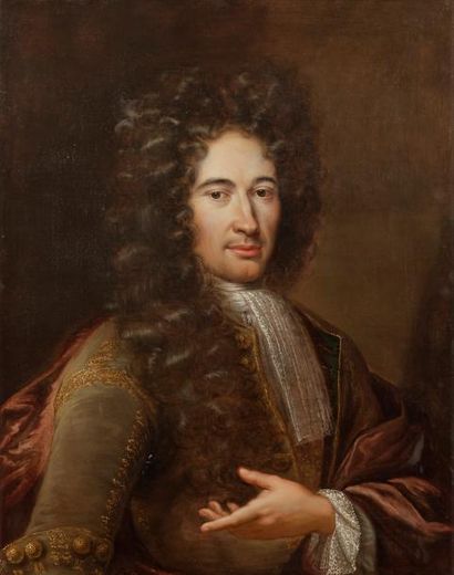 null École FRANÇAISE vers 1700, entourage de Robert LEVRAC-TOURNIERES
Portrait d’homme...