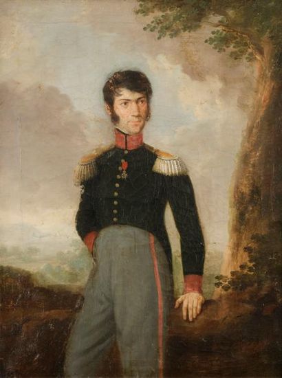 null École FRANÇAISE vers 1830, entourage d’Alexandre DUVAL-LECAMUS
Portrait du major...