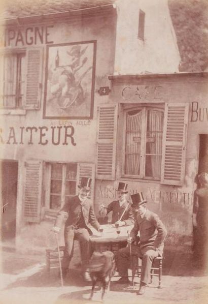 null Photographe non identifié

Apéritif devant Le Lapin Agile, c. 1880.

Épreuve...