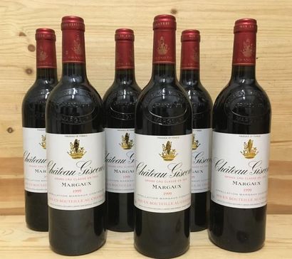 null 6 B CHÂTEAU GISCOURS (Caisse Bois) 1 e.t. légères, GCC3 Margaux, 1999