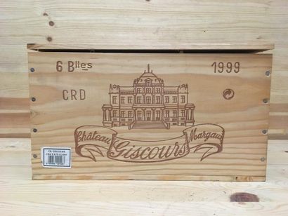 null 6 B CHÂTEAU GISCOURS (Caisse Bois) 1 e.t. légères, GCC3 Margaux, 1999