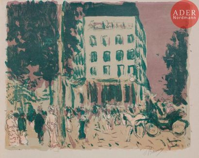 PIERRE BONNARD Pierre BONNARD
 Les Boulevards. 1900. Lithographie. 271 x 330. Bouvet...