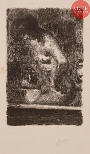 PIERRE BONNARD Pierre BONNARD
 Femme debout dans sa baignoire. 1925. Lithographie....