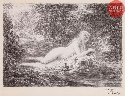 HENRI FANTIN-LATOUR Henri FANTIN-LATOUR
La Source dans les bois. 1898. Autographie....