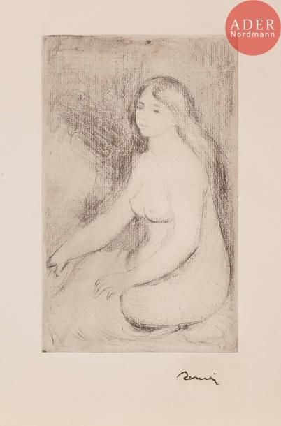 Pierre-Auguste Renoir Pierre-Auguste RENOIR 
Baigneuse assise. Vers 1897. Vernis...