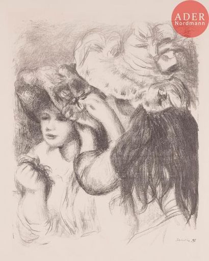 Pierre-Auguste Renoir Pierre-Auguste RENOIR
Le Chapeau épinglé (1re pl.). 1897. Lithographie....