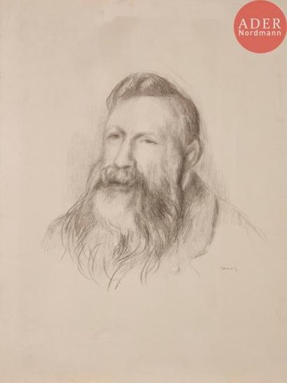 Pierre-Auguste Renoir Pierre-Auguste RENOIR
Auguste Rodin. Vers 1910-1914. Lithographie....