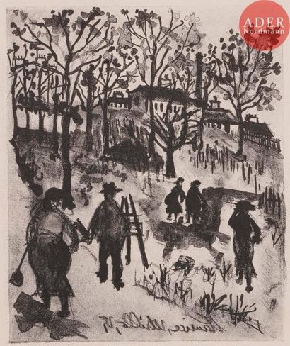 Maurice Utrillo Maurice UTRILLO
Le Moulin de la Galette. Vers 1926. Lithographie....