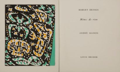 null [MASSON (André)] - DESNOS (Robert).
Mines de rien.
[Paris] : Louis Broder, [1957]....