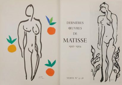 null MATISSE (Henri).
Dernières œuvres de Matisse. 1950-1954. Verve N°35-36.
Paris...