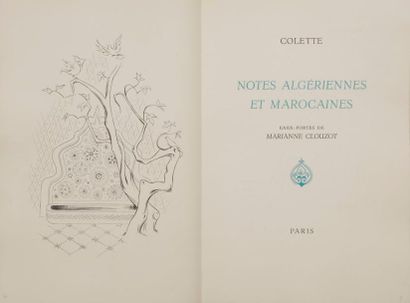 null [CLOUZOT (Marianne)] - COLETTE.
Notes algériennes et marocaines.
Paris : [Lidis,...