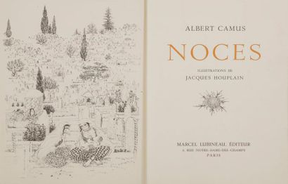 null [HOUPLAIN (Jacques)] - CAMUS (Albert).
Noces.
Paris : Marcel Lubineau, [1959]....