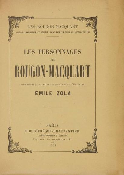 null [ZOLA (Émile)] - CHASTANET (Ferdinand).
Les Personnages des Rougon-Macquart,...