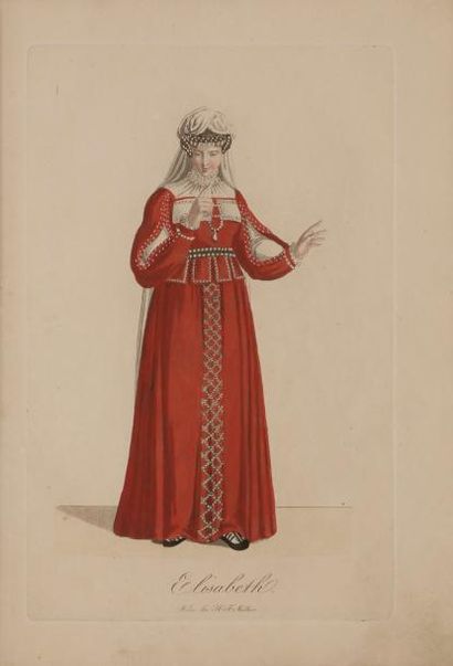 null SCHÖNBORN (comtesse).
Costumes des Trauerspiels von Schiller: Maria Stuart....