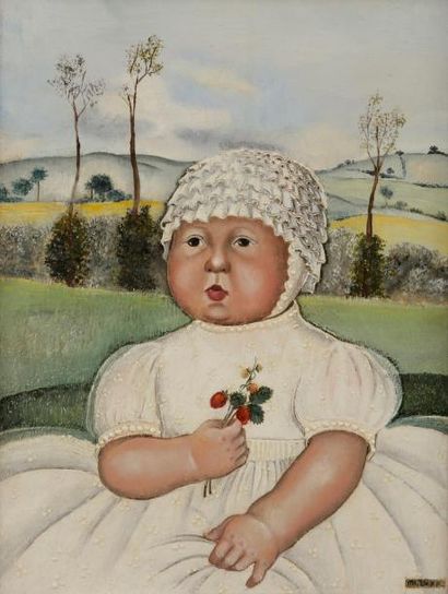 null Madeleine Kula, dite LUKA (1894-1989)
Bébé aux fraises des bois, vers 1920
Huile...