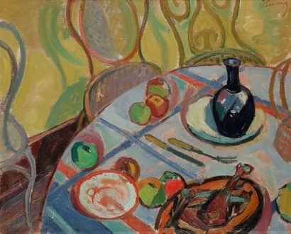 null Roger Marcel LIMOUSE (1894-1990)
La Table mise
Huile sur toile.
Signée en haut...