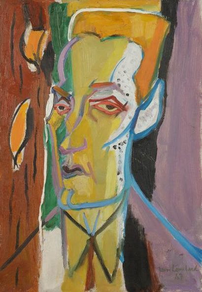 null Jean LOMBARD (1895-1983)
Autoportrait, 1943
Huile sur toile.
Signée et datée...