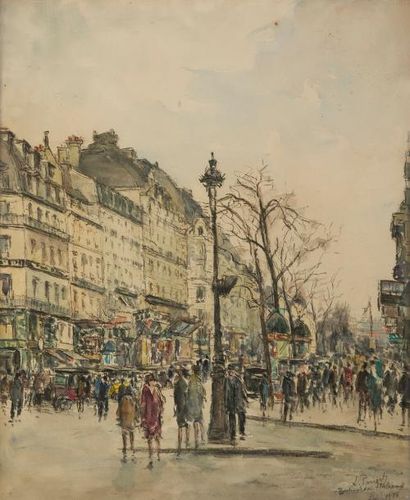 null Lily PARIZOT (1876-?)
Vues de Paris, vers 1928
7 aquarelles et fusains.
Signées.
Formats...