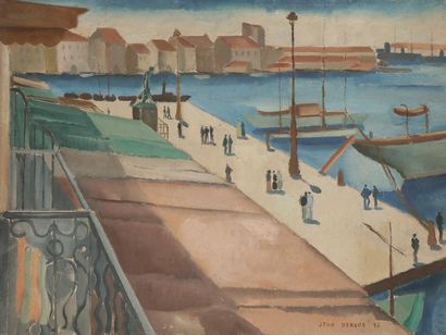null Jean BERQUE (1896-1954)
Le Port de Toulon, 1927
Huile sur toile.
Signée et datée...