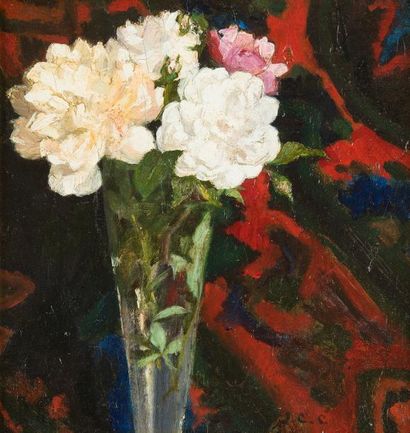 null Jean-Charles CAZIN (1841-1901)
Fleurs
2 huiles.
L’une signée, l’autre monogrammée.
20.5 x 19 cm...