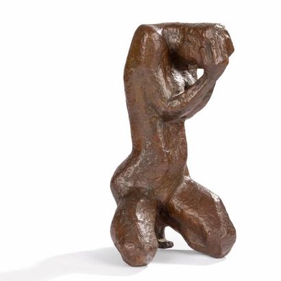 null Bernard MOUGIN (1918-2002) 
Désespoir, 1995 
Sculpture. Épreuve en bronze à...