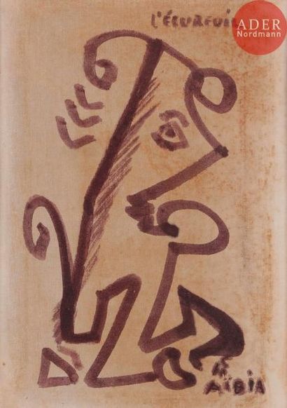 null CHAIBIA TALAL [marocaine] (1929-2004)
L’Écureuil
Aquarelle sur tissu.
Signée...