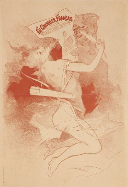 Jules CHERET Courrier français, 1891. Supplément 28/3. Bon état. 55 x 37 cm.