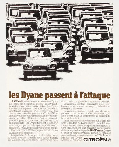 MARTIN pour Delpire Citroen - Les Dyane passent à l'attaque. Entoilée. Bon Etat....