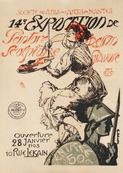 A. LEPERE 14e Exposition peintres/sculpteurs Nantes 1905. Imp. Préaubert, Paris....