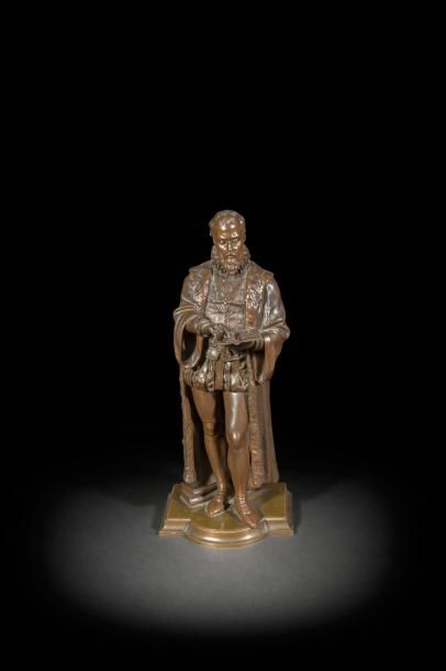 null Léon Pilet (1840-1916)
Ambroise Paré
Statuette en bronze à patine brune
H :...