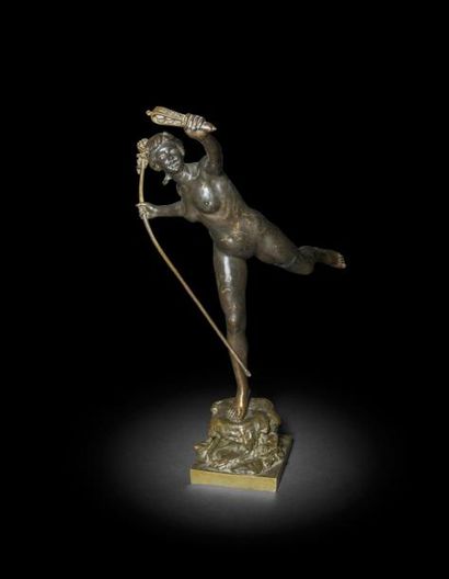 null Louis-Ernest BARRIAS (1841-1905)
La Danse
Bronze patine brune
Signé « E. Barrias »...